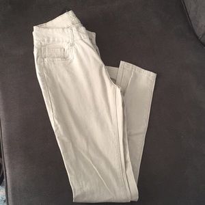 Khaki stretch pants
